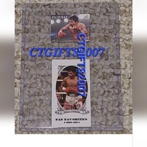 Boxing 2011 MANNY PACQUIAO Card ROOKIE YEAR & the 2015 Philippine Postal Stamp.